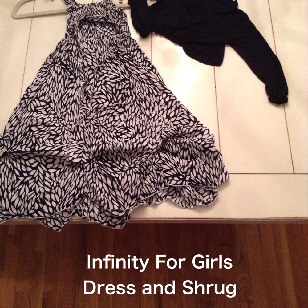 Infinity Dress for girls with shrug. Can be worn many ways.